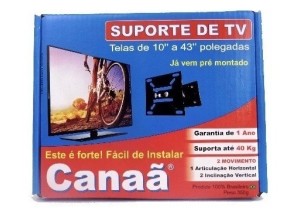 SUPORTE TV TRI-ARTICULADO CANAÃ 8 MOVIMENTOS 10