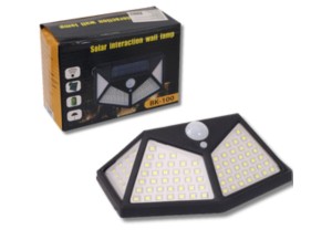 LAMPADA 100 LED RECARREG SOLAR C/ SENSOR