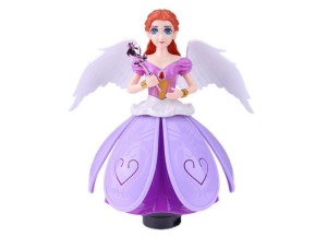 BONECA MUSICAL ANJO C/ ASAS  SONS E LUZES ABRE VESTIDO