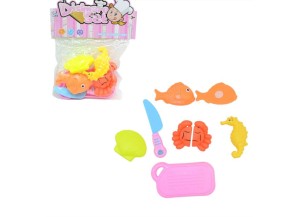 KIT COZINHA FRUTOS DO MAR  C/ VELCRO 6 PCS