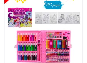 ESTOJÃO ESCOLAR 150 PÇS BAILE DE MASCARAS CR16