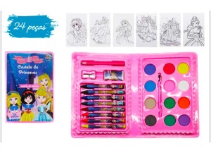 ESTOJÃO ESCOLAR 24 PÇS CASTELO DE PRINCESAS CR02