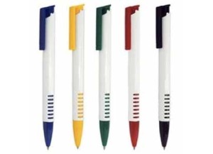 CANETA BRANCACOMROXO (TINTA AZUL)