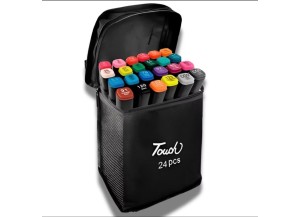 KIT 24 CORES CANETAS PONTA DUPLA jb-1000