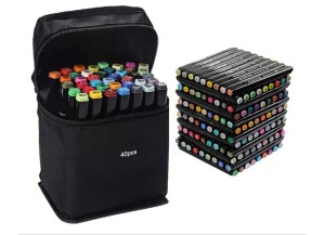 KIT 40 CORES CANETAS PONTA DUPLA JB-1003