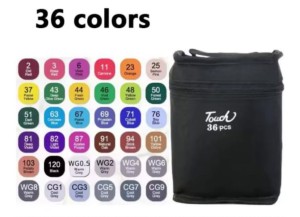 10 KIT-36 CORES CANETAS PONTA DUPLA 1002