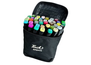 10 KIT40 CORES CANETAS PONTA DUPLA JB-1003