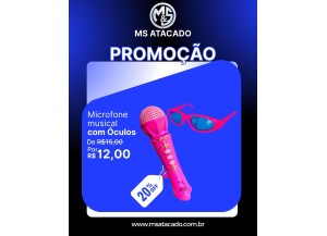MICROFONE MUSICAL C/OCULOS GK-1256